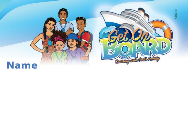 vbs get on board name tags sunday school publishing board