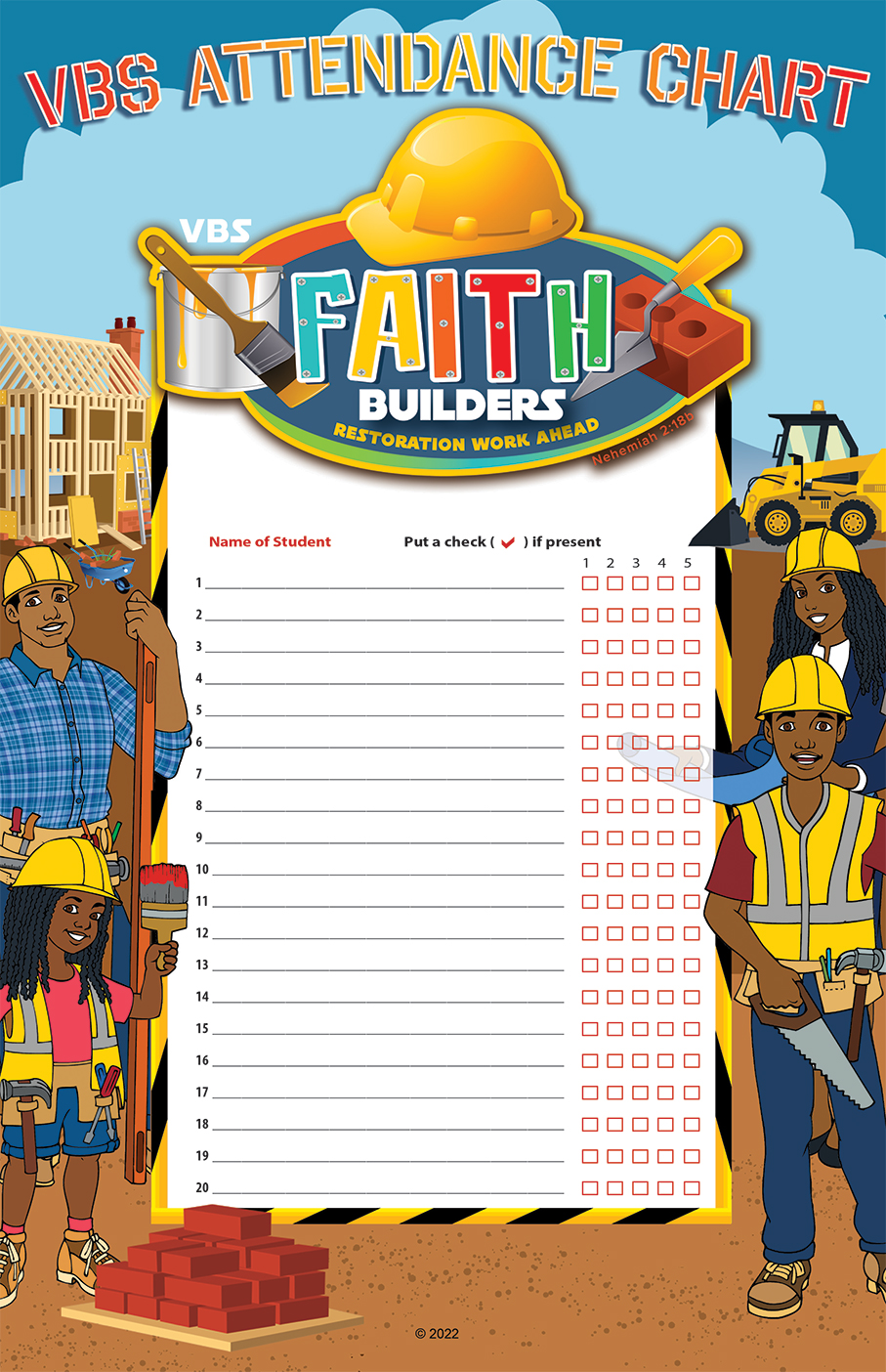 Vbs Attendance Sheet Template